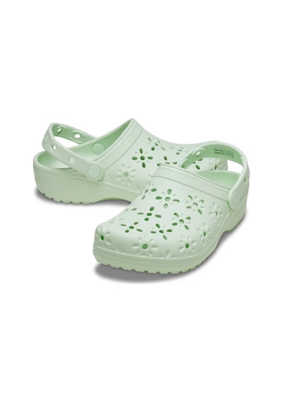Crocs Classic Floral Cut Out Clog Kadın Terlik 210927 Yeşil