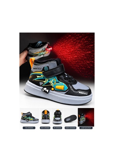 Marco Kids Lazer Işık Özellikli, Ortopedik, İçi Peluş Sonbahar-kış Çocuk Spor Ayakkabı, İthal Ürün Rewals Siyah-gri - 926430582 Siyah-gri Marco Kids Lazer Işık Özellikli, Ortopedik, İçi Peluş Sonbahar-kış Çocuk Spor Ayakkabı, İthal Ürün Rewals Siyah-gri - 926430582 Siyah-gri