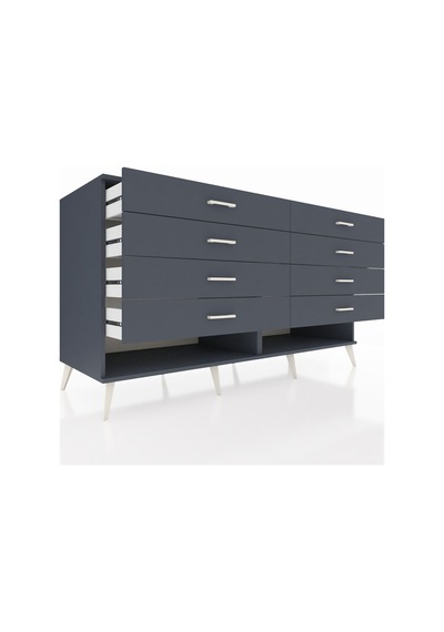 Kronos Konsol 8 Çekmeceli 176x59x99 Antrasit-antrasit Antrasit-antrasit