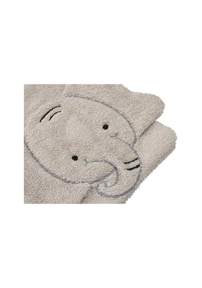 Sty Elephant Gri Havlu Sabunluk Siyah
