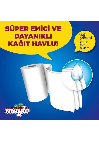 Maylo 3 Katlı Kağıt Havlu 12'Li