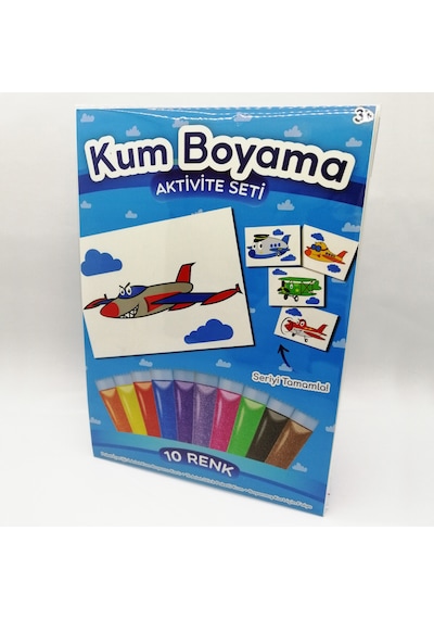 Süper Jet Uçak Kum Boyama Aktivite Seti