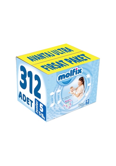 Molfix Bebek Bezi 5 Numara Junior Avantaj Ultra Fırsat Paketi 312 Adet 4'lü