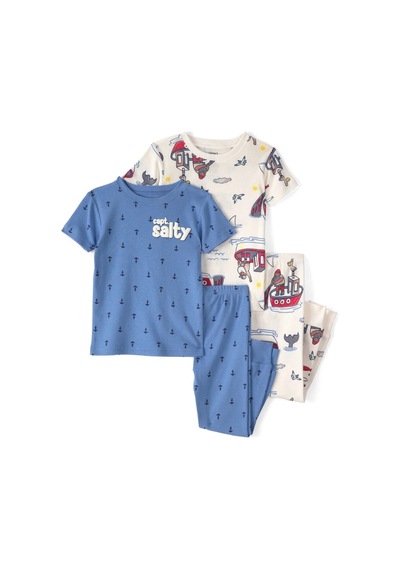 Carter's Küçük Erkek Çocuk Pijama Set 2u596710 Mavi-krem