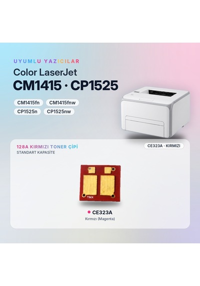 Hp 128a Ce323a / Color Laserjet Cm1415 / Cp1525 Kırmızı Çip