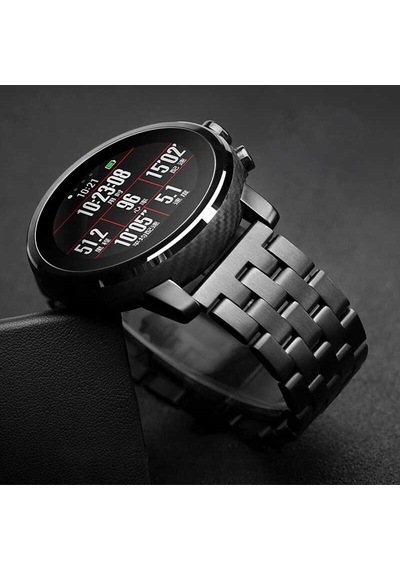 Galaxy Watch 42mm 20mm Uyumlu Krd-20 Metal Zore Kordon-siyah