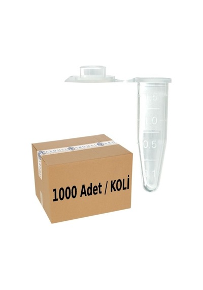 Eppendorf Tüpü 1.5 Ml 1000/Paket Mikro Santrifüj Tüpü