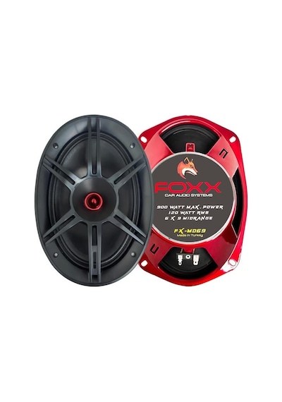 Foxx Fx-md69 Oto Midrange Oval 6x9 İnç 900 Watt 120w Rms Kapaklı 2 Adet