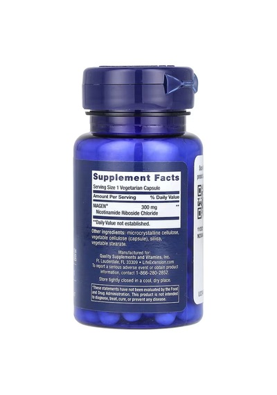 Life Extension Nad+ Niagen Cell Regenerator Brain & Cognitive 300 Mg 30 Vegetarian Caps Aromasız