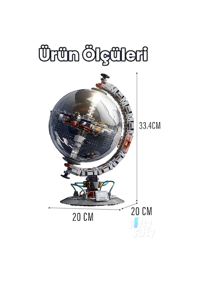 Jaki Space Pop Serisi Sertifikalı Dünya Haritası 770 Parça Oyucak Yapım Seti -ffjkck006