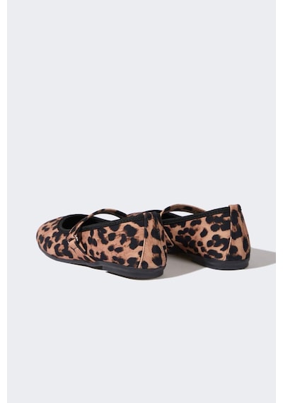 DeFacto Kız Çocuk Leopar Desenli Slip On Düz Taban Babet E7807A825SMKR1 Çok Renkli