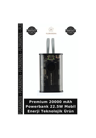 Premium 20000 Mah Powerbank 22.5w Mobil Enerji Teknolojik Ürün Çok Renkli