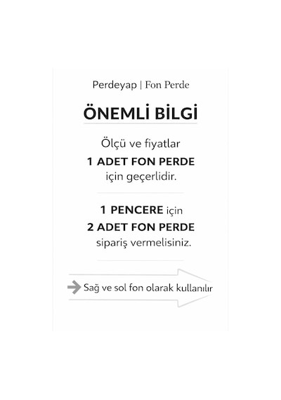 Perdeyap1980 Gülkurusu Ada Fon Perde Tek Kanat 1/3 Sık Pile Gülkurusu