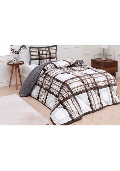 Merinos Comforter Yorgan Seti 160x240 Wera Gri Gri - Krem