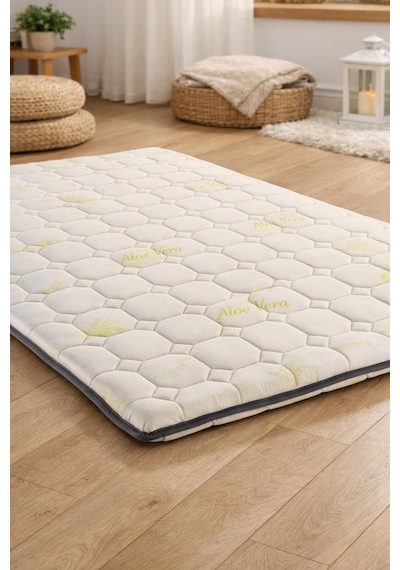 Aloe 5cm Sünger Şilte 140x190 Ped Yatak Şiltesi Pedi Topper Katlanabilir Katlanır