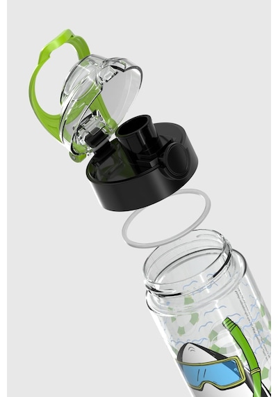 Renga Saga Shark Desenli 500 Ml Tritan Çocuk Matara 912014 Siyah-yeşil Siyah - Yeşil