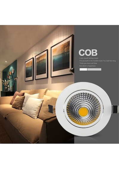 5 Watt Cob Led Gömme Spot Downlight Armatür 10 Adet Set Spot Lamp