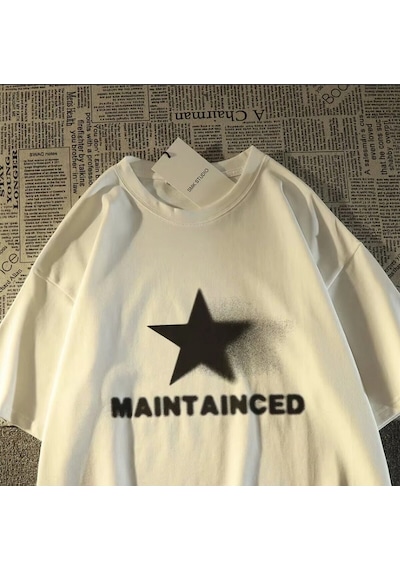 Maıntaınced T-shırt Oversize Beyaz
