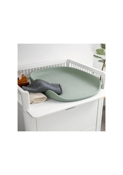 Bebek Alt Değiştirme Matı Sebra Seagrass Green Yeşil Yeşil