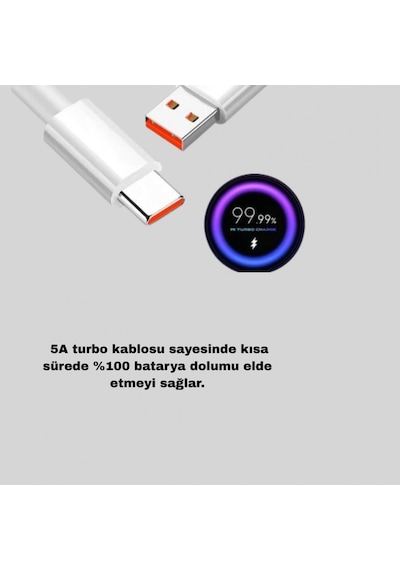 Oneplus 7 8 9 10 Uyumlu 67w Type-c Hızlı Şarj Adaptörü Ve 1 Metre Kablo