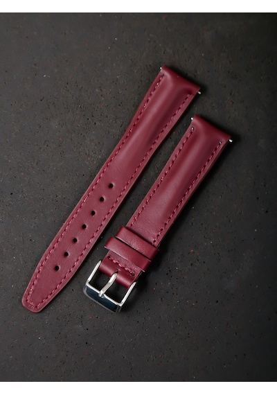 Hakiki Deri 18mm Akıllı Pimli Saat Kordonu Bordo 68437334