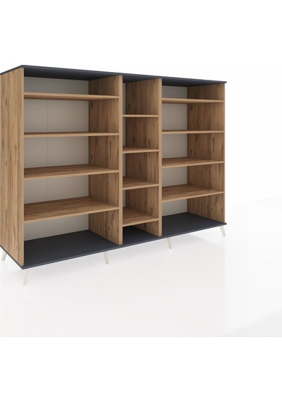 Kronos Dolap 11 Raflı 220x59x163 Çam-antrasit/çam Antrasit/çam Kronos Dolap 11 Raflı 220x59x163 Çam-antrasit/çam Antrasit/çam