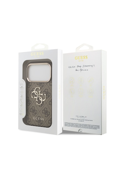 Apple iPhone Uyumlu 18 Pro Max Kılıf Guess Lisanslı Gold Çerçeveli Metal Büyük 4g Ve Yazı Logolu Kapak Kahverengi Apple iPhone Uyumlu 18 Pro Max Kılıf Guess Lisanslı Gold Çerçeveli Metal Büyük 4g Ve Yazı Logolu Kapak Kahverengi