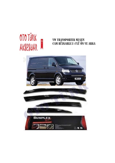 Vw Transporter T-5 2003 Ve Üstü Mugen Cam Rüzgarlığı Ön-Arka