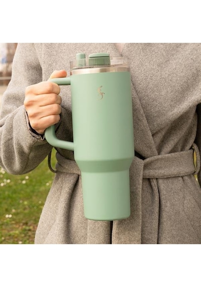 Lurch - Big Cup 1.2 L Adaçayı Yeşil, Paslanmaz Çelik Termos - Uzatılabilir Pipetli, Çift Cidarlı, Sızdırmaz - 240877 Beyaz Lurch - Big Cup 1.2 L Adaçayı Yeşil, Paslanmaz Çelik Termos - Uzatılabilir Pipetli, Çift Cidarlı, Sızdırmaz - 240877 Beyaz