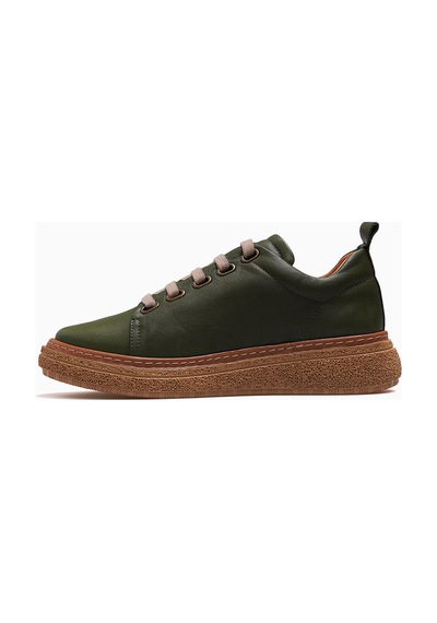 Mammamia Kadın Deri Günlük Sneaker Ayakkabı 26y D26ya-7750 Haki Haki