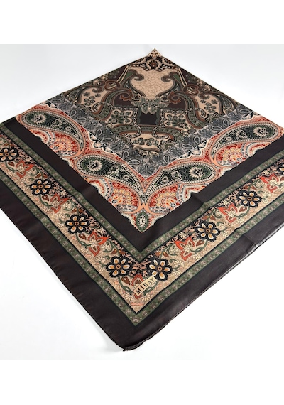 Miray Nevada Büyük Boy Organik Pamuk Eşarp - 120 X 120 - 06452 Acı Kahve