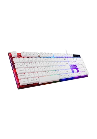 Everest Km-198 Luminax Beyaz Gökkuşağı Aydınlatmalı Q Gaming Oyuncu Klavye + Mouse Set Optik