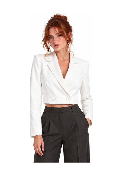 Saade Siyah-beyaz Kadın Regular Fit Kruvaze Kapama Dokuma Crop Blazer Ceket -şık & Spor 2li Paket Siyah - Beyaz Saade Siyah-beyaz Kadın Regular Fit Kruvaze Kapama Dokuma Crop Blazer Ceket -şık & Spor 2li Paket Siyah - Beyaz