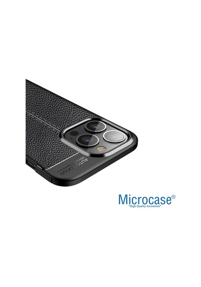 Microcase Apple Uyumlu iPhone 14 Pro Max Leather Tpu Silikon Kilif-Siyah 559428596