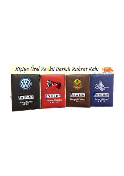 Kişiye Özel Ayakkabı Derisi Ruhsat Kabı. Renkli Baskılı Kişiye Özel Ayakkabı Derisi Ruhsat Kabı. Renkli Baskılı