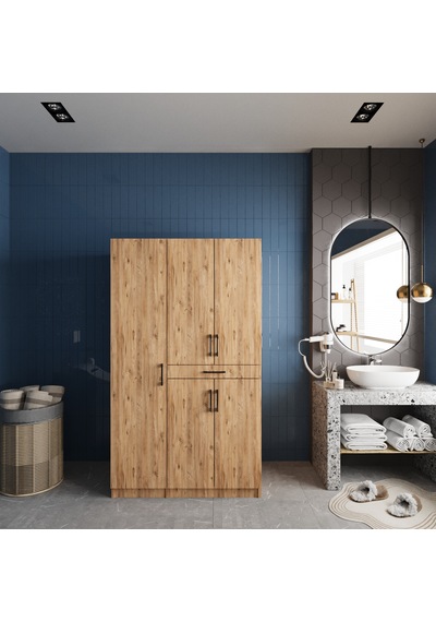 Tina Çamaşır Ve Kurutma Makinesi Dolabı Banyo Dolabı Çam Çam
