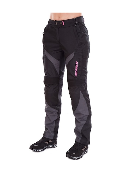 Scoyco P122w Siyah Kadın Motosiklet Pantolonu 4 Mevsim Korumalı Maxdura 600-d Kumaş Women Motorcu Pantolon