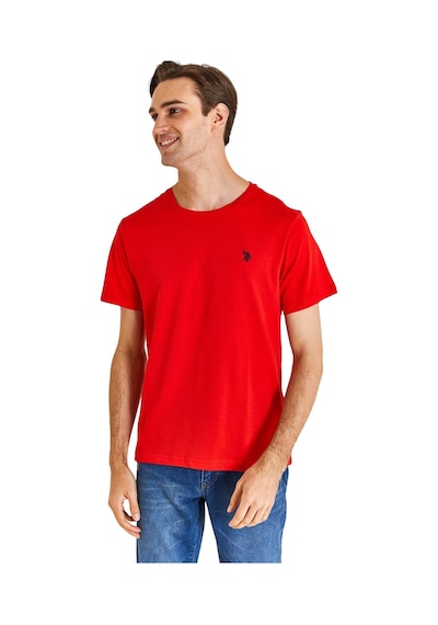 U.S. Polo Assn. Erkek Bisiklet Yaka Basic T-shirt Kırmızı