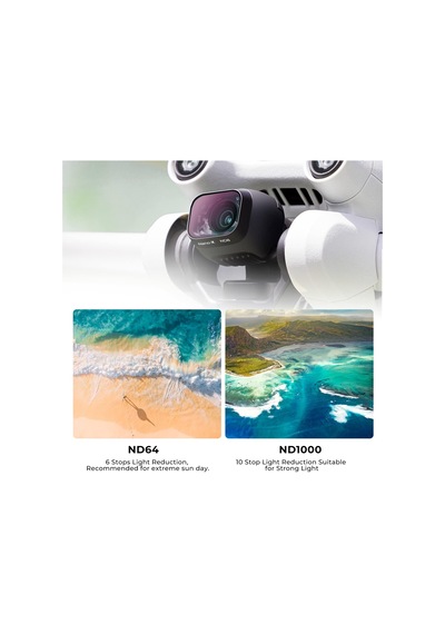 K&f Concept Mini 3, Mini 3 Pro Nd Filtre, 6 Adet Nd4, Nd8, Nd16, Nd32, Nd64, Nd1000 Filtre Djı Mini 3 Pro, Mini 3 İle Uyumlu Aksesuar: 1 X İniş İskel