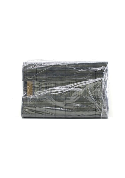 İbico İ22-329 Bambu Kenarlı Yuvarlak Organizer Sepet 3'lü Set - Gri Bezli Ahşap Altlıklı