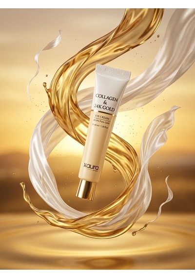 X-aura Beauty 24k Gold & Collagen Göz Çevresi Kremi %99.9 Saf Altın Etkili 40 Ml