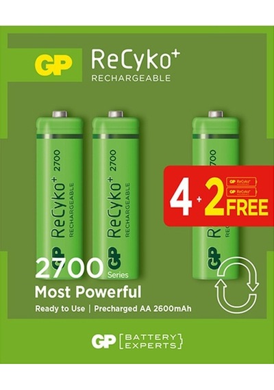 AYT Ticaret HT-101 GP 2700 AA KALEM 6 LI ŞARJLI PİL 4+2 PAKET I