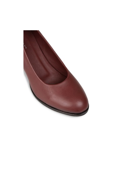 Deery Kadın Bordo Hakiki Deri Günlük Topuklu Ayakkabı - A3285zbrdc01 Bordo