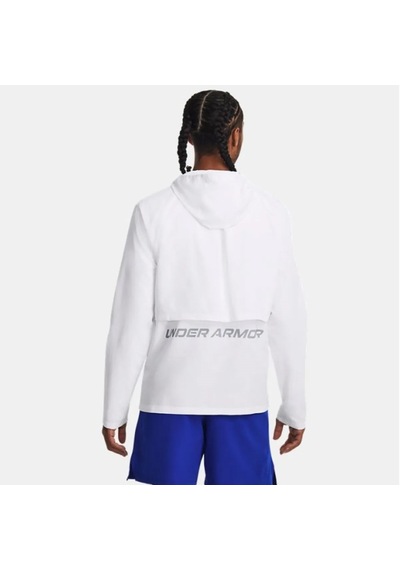 Under Armour Launch Kapüşonlu Erkek Rüzgarlık Beyaz