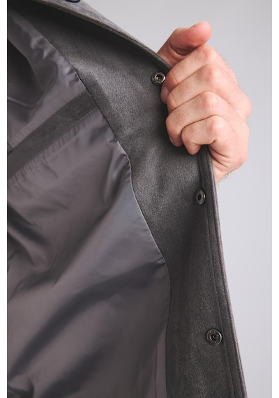 Defacto Regular Fit Polo Yaka Çıtçıtlı Dikiş Detaylı Süet Mont H2730ax26augr311 Gri-gr311