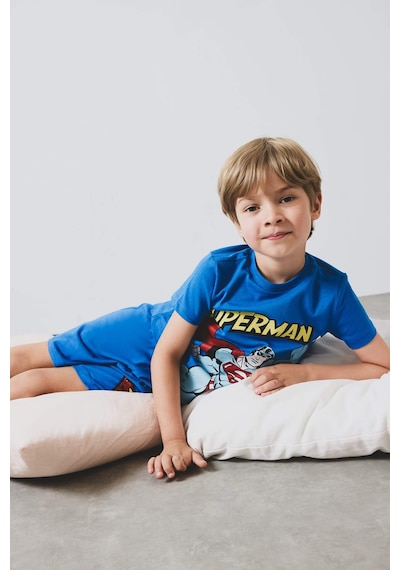 DeFacto Erkek Bebek Superman Pijama Takımı Kısa Kollu Penye Üst Beli Lastikli Şort E1189A525HSBE64