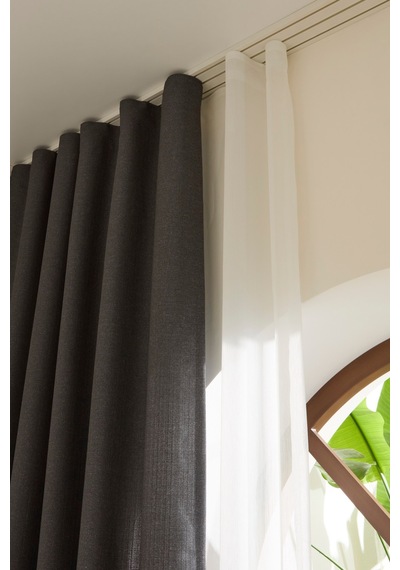 Kaşmir Home Perla Keten Fon Perde Antrasit 150x270 Cm Antrasit