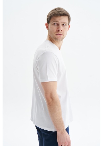 AR-MA Arma Erkek Regular Fit Basic Süprem V Yaka Tişört Y29344472102 Beyaz