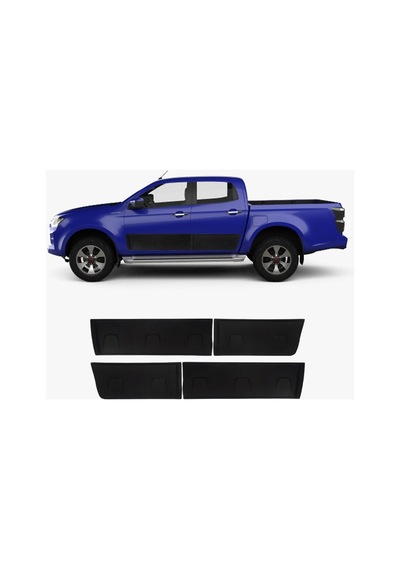 Isuzu D-max 2012-2019 Uyumlu Kapı Dodik Seti 4 Parça Abs Mat Siyah