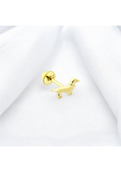 Glorria Altın Köpek Helix Piercing Altın